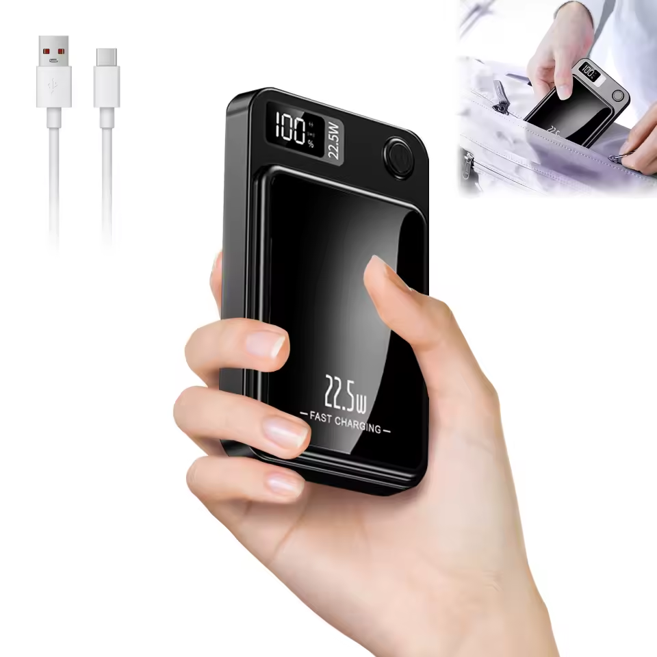 Wireless Battery Bank Phone Charger For Use With Magnetic Cases
