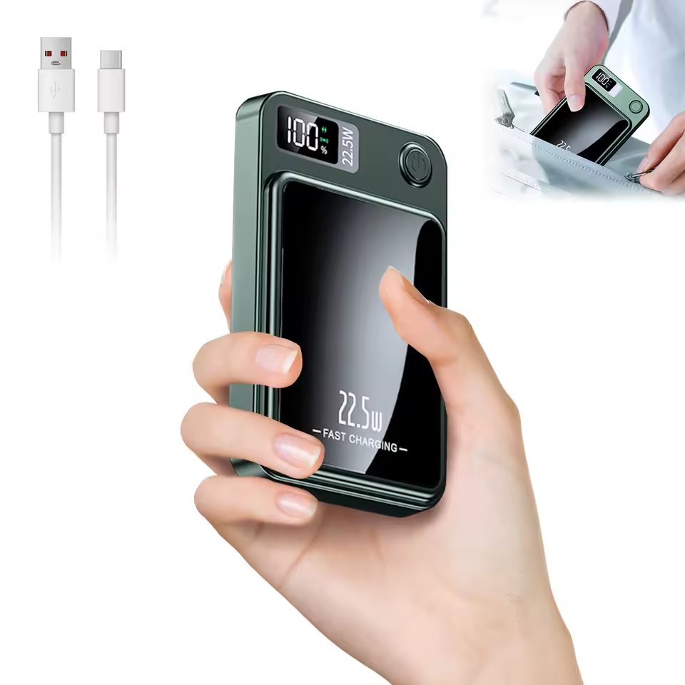 Wireless Battery Bank Phone Charger For Use With Magnetic Cases