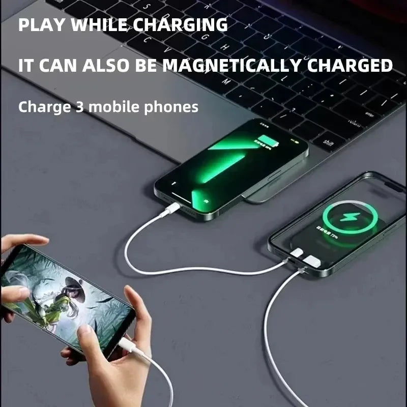 Wireless Battery Bank Phone Charger For Use With Magnetic Cases
